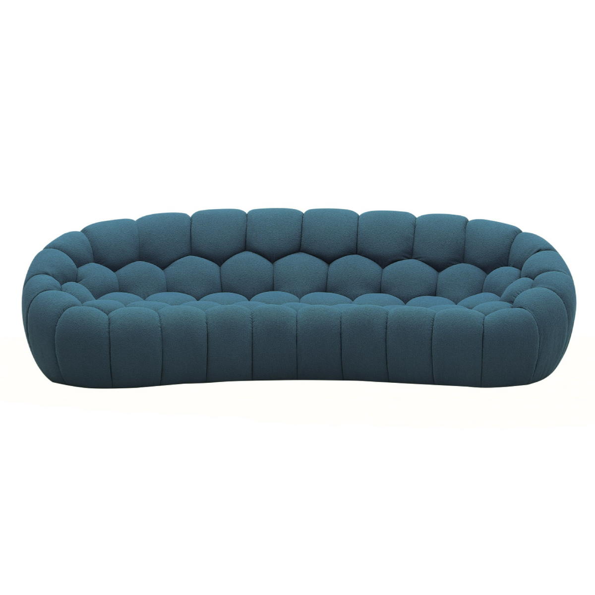 Yolonda - Modern Curved Dark Teal Fabric Sofa by VIG Furniture - View 1