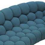 Yolonda - Modern Curved Dark Teal Fabric Sofa by VIG Furniture - View 4