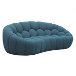Yolonda - Modern Curved Dark Teal Fabric Loveseat by VIG Furniture - View 5