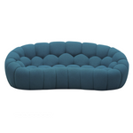 Yolonda - Modern Curved Dark Teal Fabric Loveseat by VIG Furniture - View 1