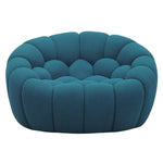 Yolonda - Modern Curved Dark Teal Fabric Chair by VIG Furniture - View 3