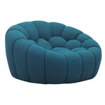 Yolonda - Modern Curved Dark Teal Fabric Chair by VIG Furniture - View 1