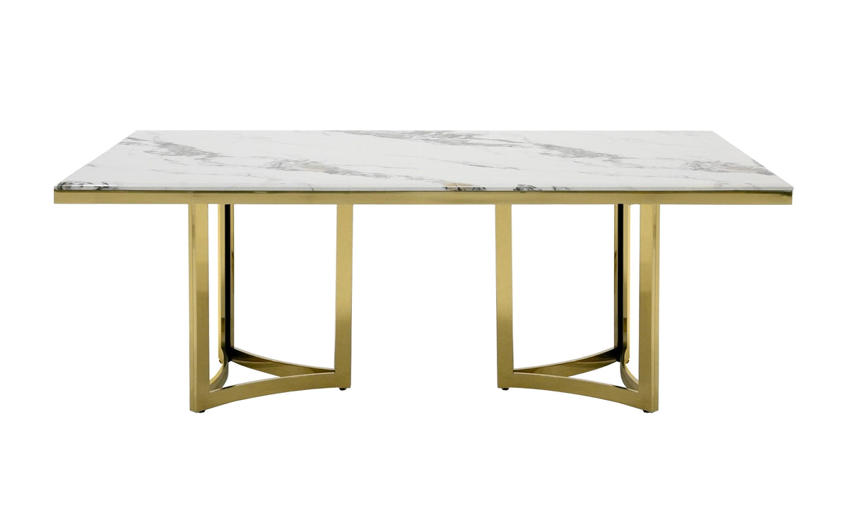 Loomis - White Marble & Gold Dining Table by VIG Furniture - View 10