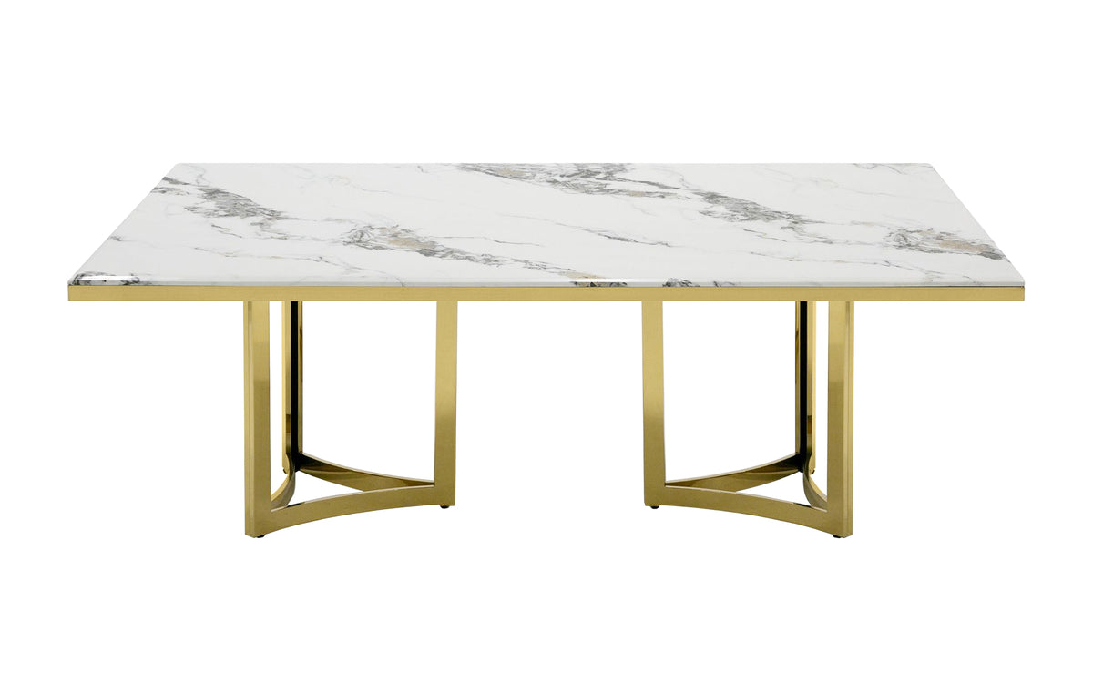 Loomis - White Marble & Gold Dining Table by VIG Furniture - View 12