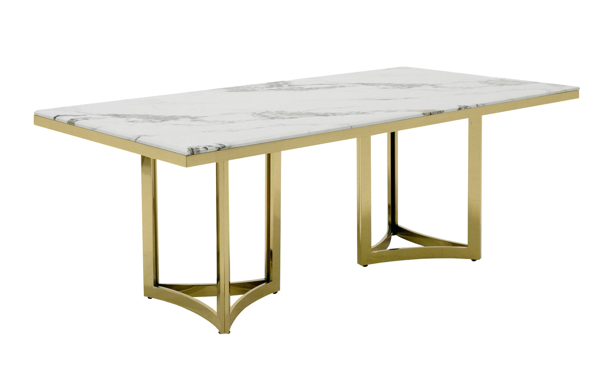 Loomis - White Marble & Gold Dining Table by VIG Furniture - View 11