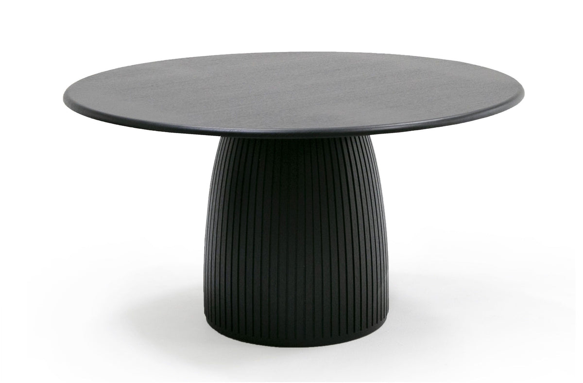 Lander Modern Mid Century Black Oak Round Dining Table by VIG Furniture - View 8