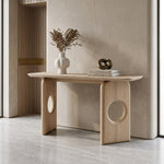 Osaka - Modern Faux Marble + Natural Ash Console Table by VIG Furniture - View 4