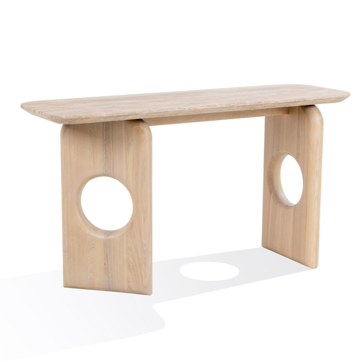 Osaka - Modern Faux Marble + Natural Ash Console Table by VIG Furniture - View 3