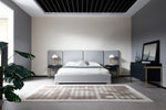 Athena - Modern Light Grey Linen + Gold Bed by VIG Furniture - View 5
