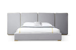 Athena & Rothsay - Modern Grey Fabric + Wenge + Gold Bedroom Set by VIG Furniture - View 2