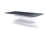 Inverness - Contemporary Black Oak + Acrylic Dining Table by VIG Furniture - View 2