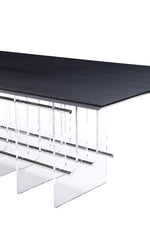 Inverness - Contemporary Black Oak + Acrylic Dining Table by VIG Furniture - View 4