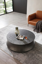 Airdrie - Modern Antique Grey Small Round Coffee Table by VIG Furniture - View 1