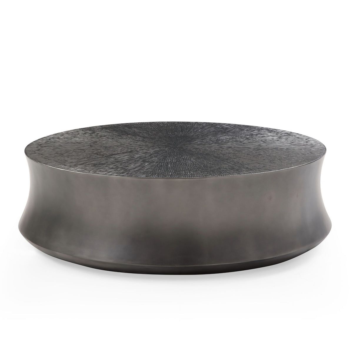 Airdrie - Modern Antique Grey Round Coffee Table Set by VIG Furniture - View 6