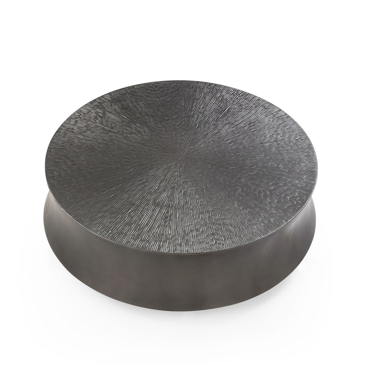 Airdrie - Modern Antique Grey Round Coffee Table Set by VIG Furniture - View 7
