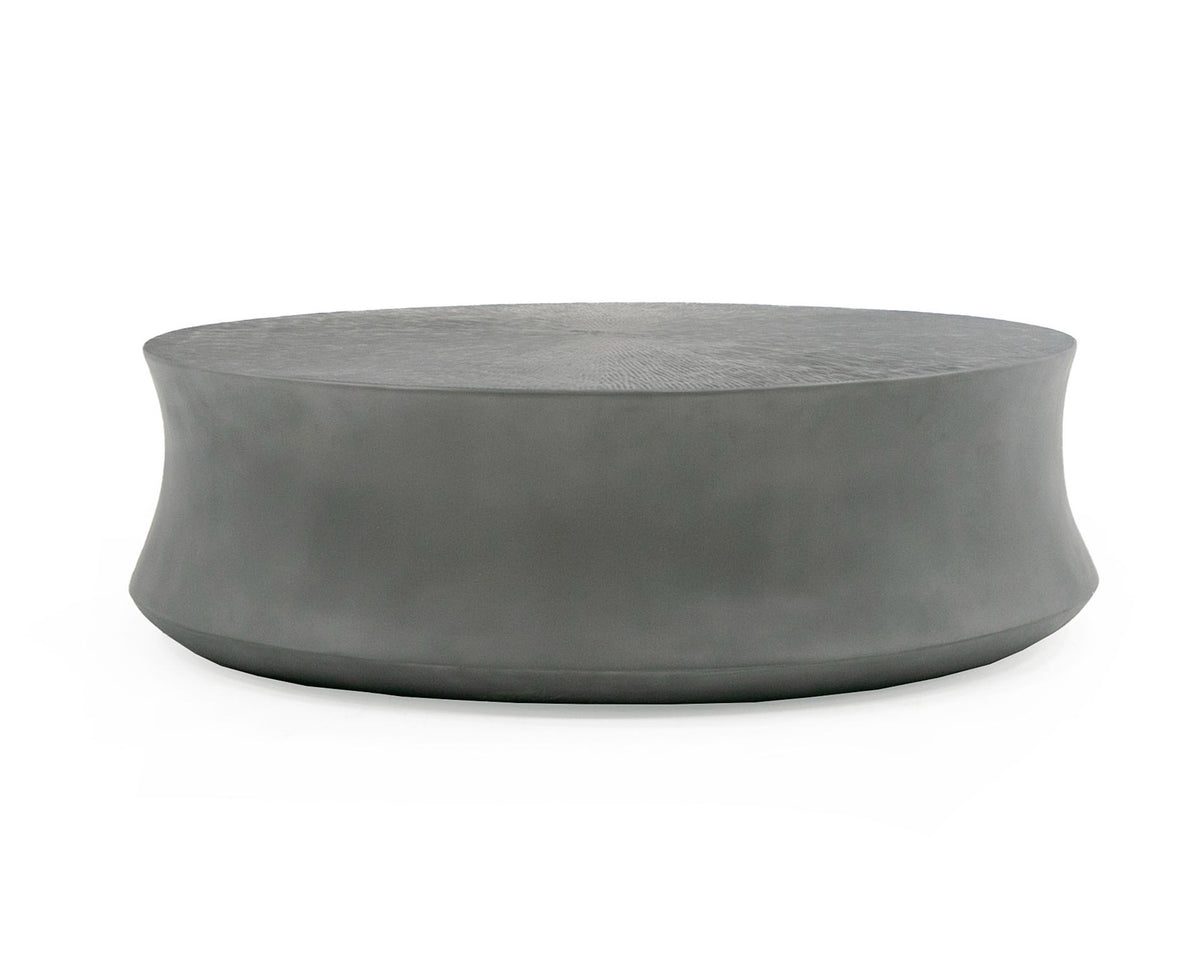 Airdrie - Modern Antique Grey Small Round Coffee Table by VIG Furniture - View 5