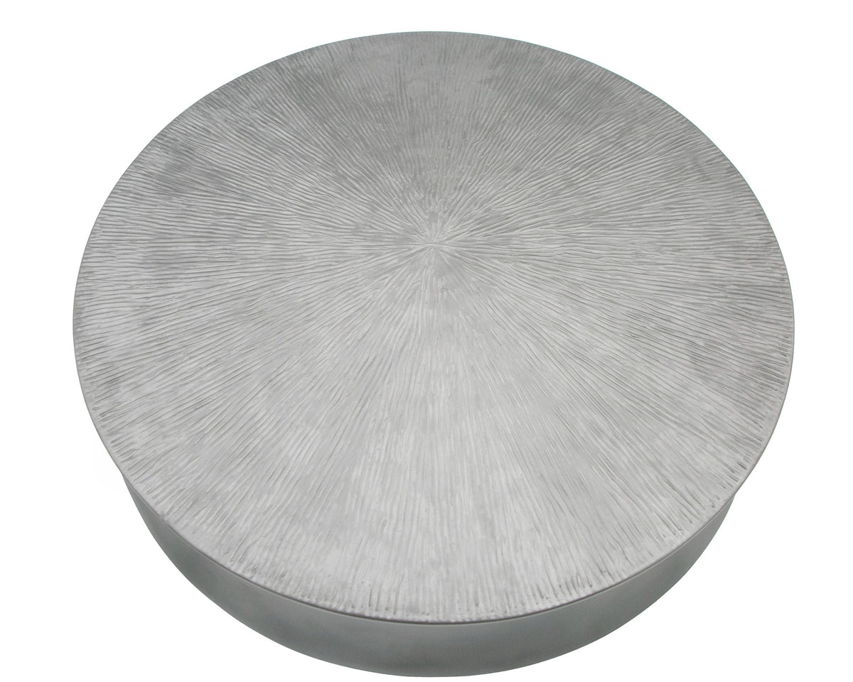 Airdrie - Modern Antique Grey Small Round Coffee Table by VIG Furniture - View 6