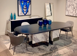 Renfew - Modern Black Oak + Faux Marble Oval Dining Table by VIG Furniture - View 8