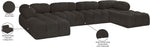 Ames - 6 Piece Fabric Modular U-Shaped Sectional