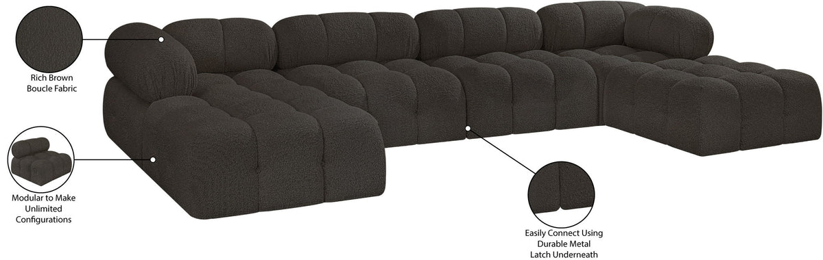 Ames - 6 Piece Fabric Modular U-Shaped Sectional