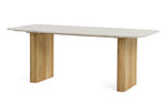 Cambridge White Marble & Mango Rectangular Dining Table by VIG Furniture - View 9
