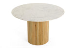 Cambridge White Marble & Mango Round Dining Table by VIG Furniture - View 10
