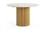 Cambridge White Marble & Mango Round Dining Table by VIG Furniture - View 9