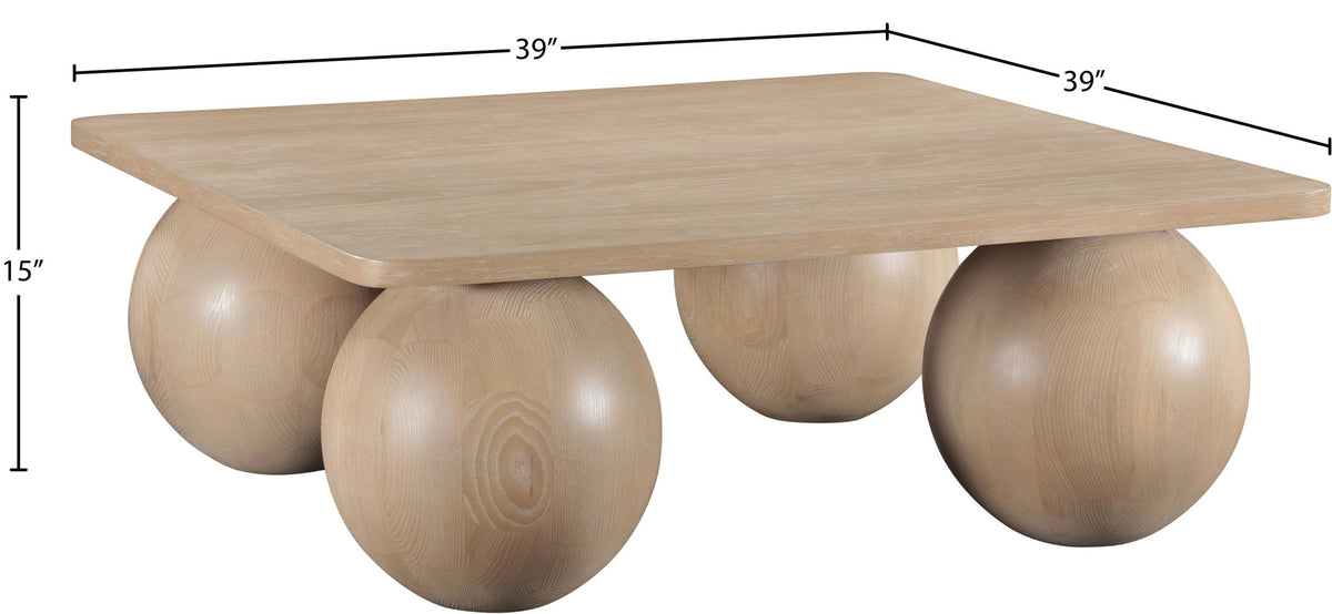 Fitch - Oak Veneer Coffee Table - 4 Legs