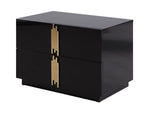 Token - Modern Black + Gold Wide Nightstand by VIG Furniture - View 3