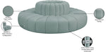 Arc - Faux Leather 8 Piece Round Modular Sofa