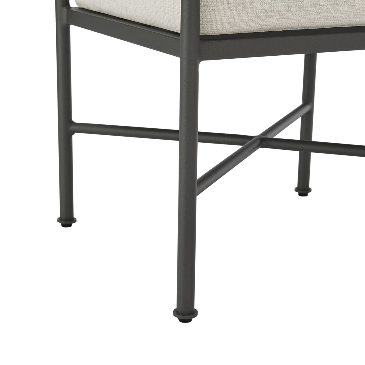 Leni - Outdoor Armchair With Cushions And Powder Coated Aluminum Frame - Moonveil / Warm Gray