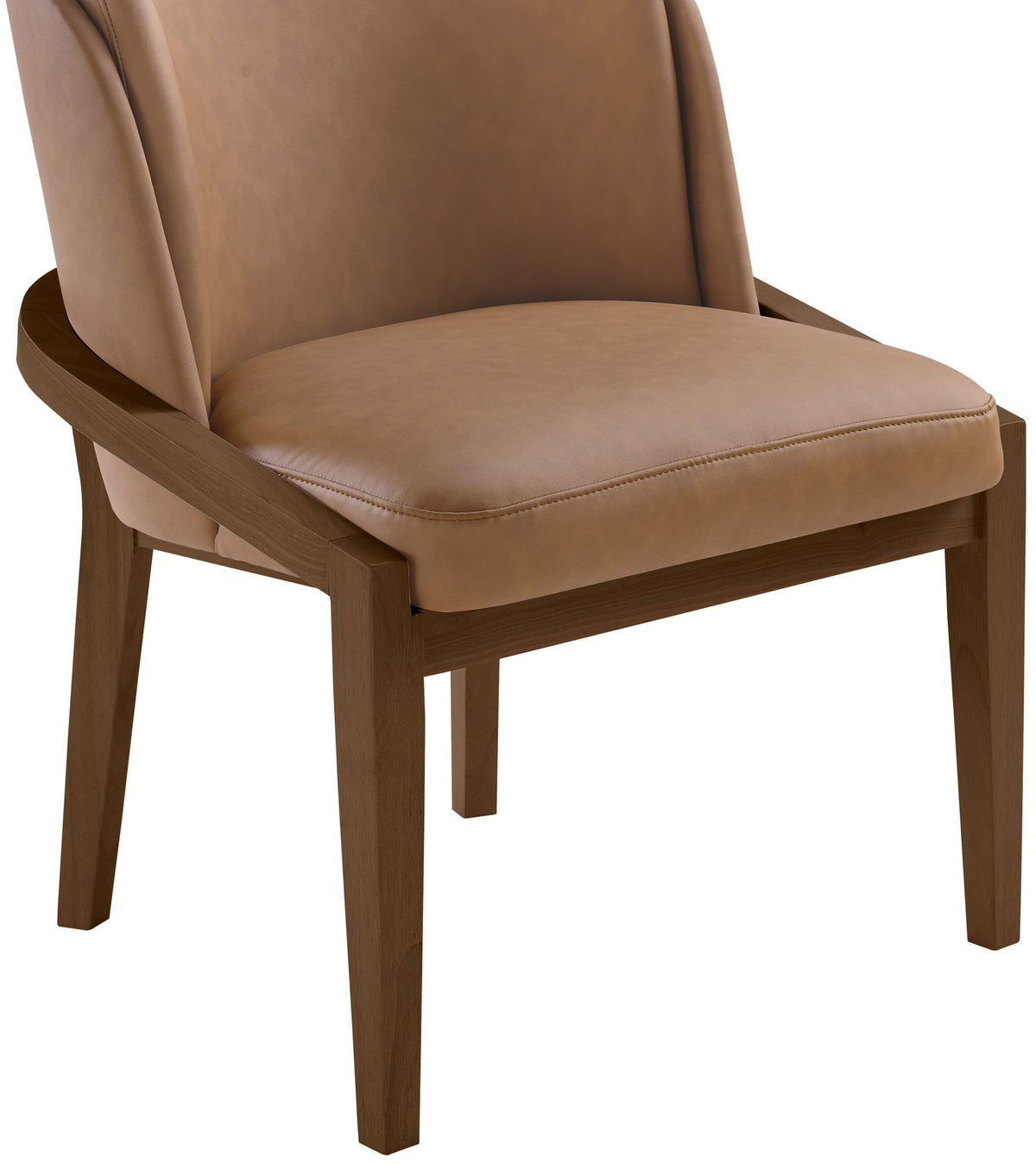 Navo - Vegan Leather Upholstered Dining Chair - Brown