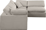 Comfy - 4 Piece Linen Fabric Modular Armless Sectional