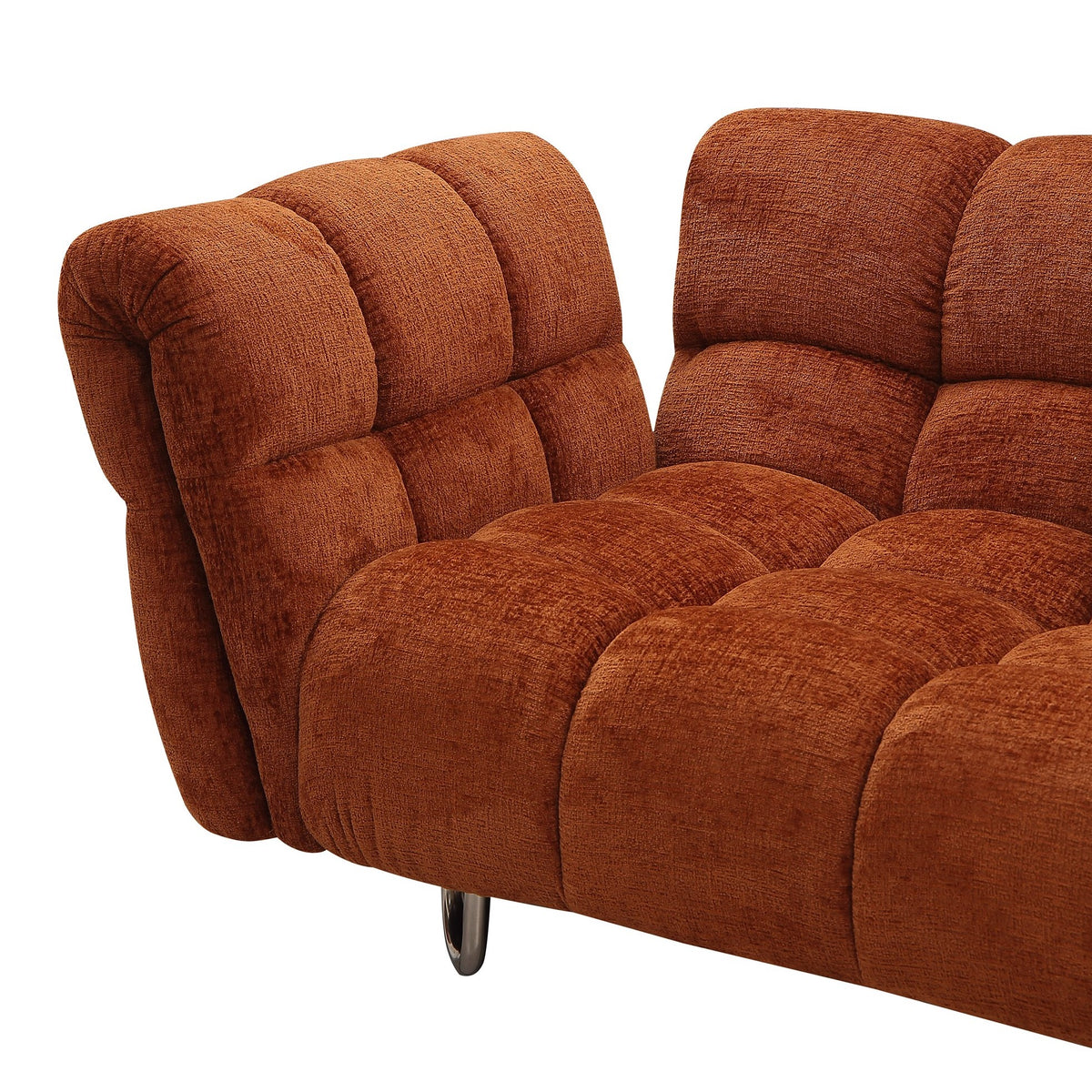 Jacinda - Modern Burnt Orange Fabric Right Facing Sectional Sofa + 2 Yellow Pillows by VIG Furniture - View 8