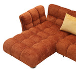 Jacinda - Modern Burnt Orange Fabric Left Facing Sectional Sofa + 2 Yellow Pillows by VIG Furniture - View 7