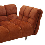 Jacinda - Modern Burnt Orange Fabric Left Facing Sectional Sofa + 2 Yellow Pillows by VIG Furniture - View 8