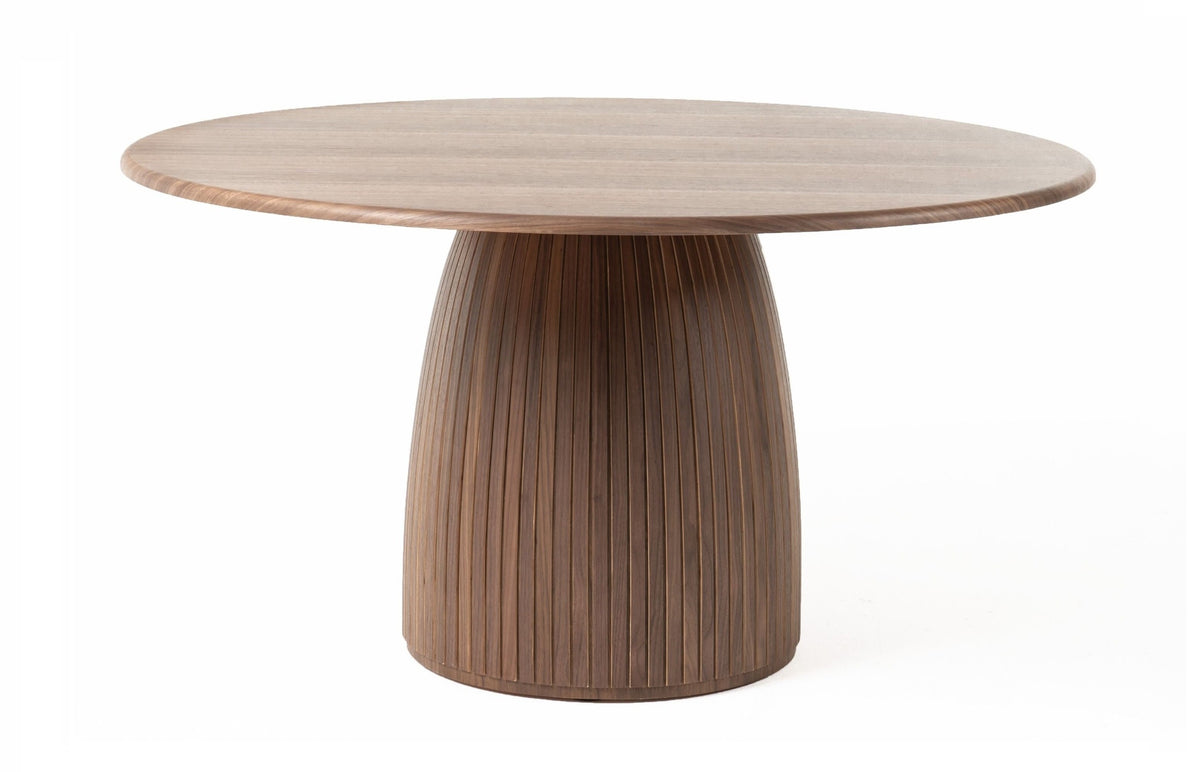 Sheridan - Mid-Century Modern Walnut Round Dining Table by VIG Furniture - View 3