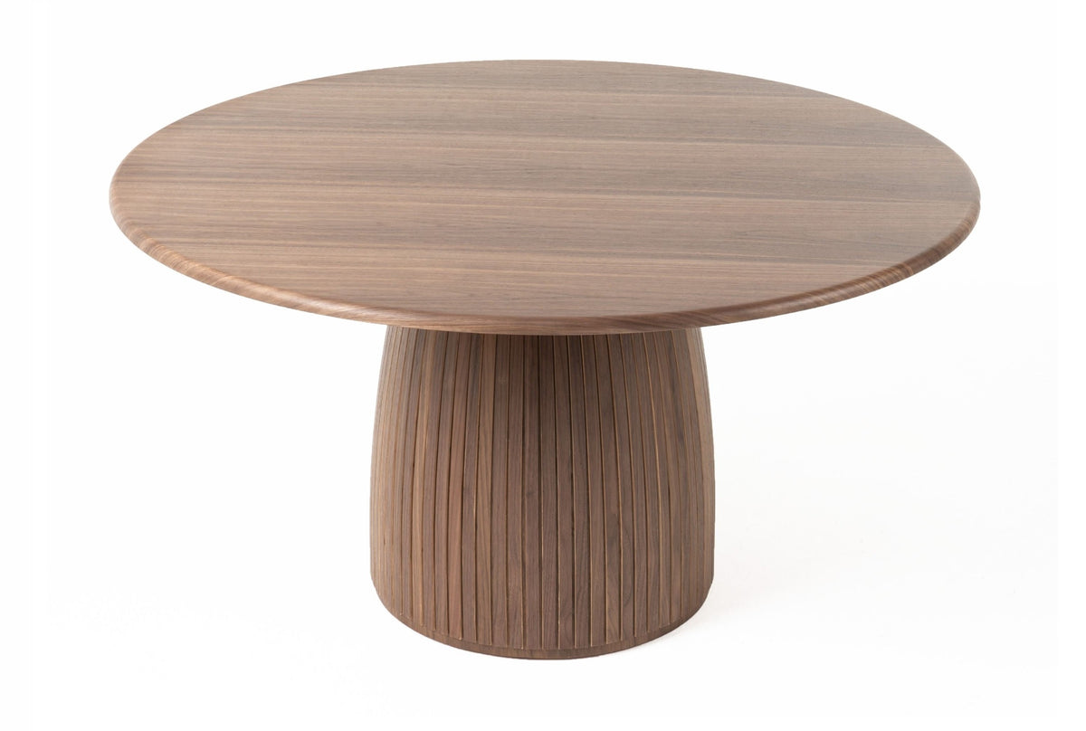 Sheridan - Mid-Century Modern Walnut Round Dining Table by VIG Furniture - View 4