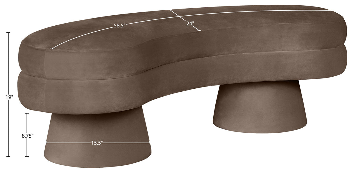Zenna - Velvet Bench
