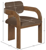 Cedra - Velvet Performance Fabric Upholstered Dining Chair (Set of 2) - Brown Frame