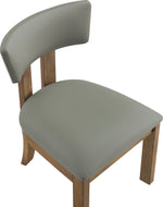 Lavrin - Vegan Leather Upholstered Dining Side Chair (Set of 2) - Walnut Base