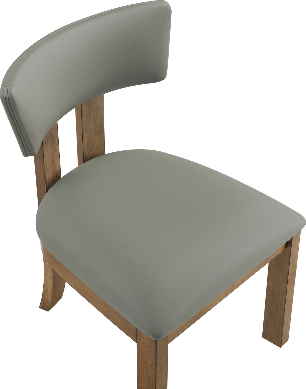 Lavrin - Vegan Leather Upholstered Dining Side Chair (Set of 2) - Walnut Base