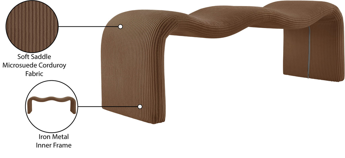 Willow - Corduroy Bench - Saddle