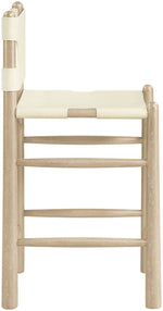 Santos - Upholstered Counter Stool With Stained Natural Base