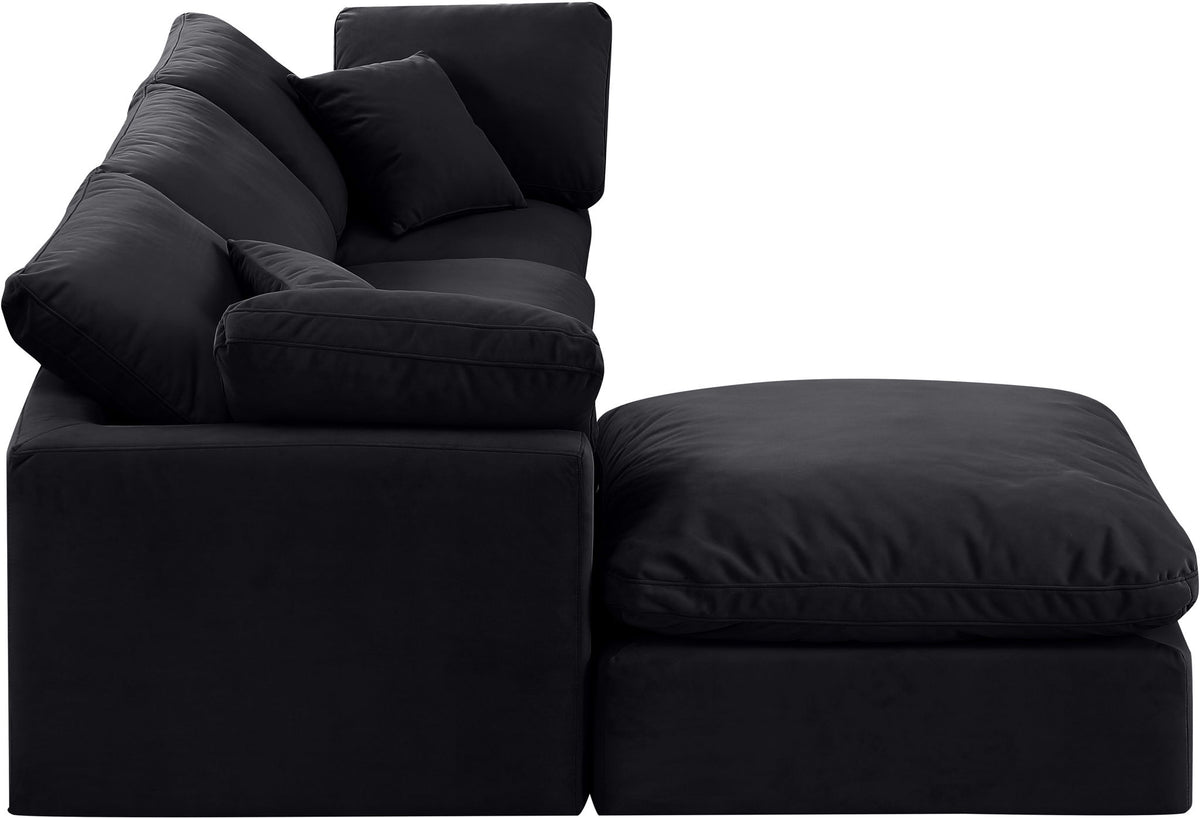 Indulge - Velvet 4 Piece Modular Sectional With Chaise