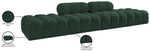 Ames - 4 Piece Boucle Upholstered Modular Sofa With 2 Backless Seats