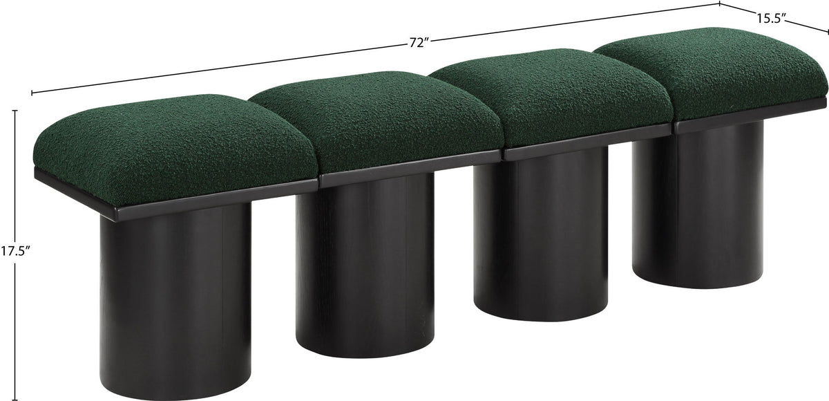 Pavilion - 4 Piece Modular Bench With Black Base