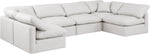 Indulge - Faux Leather 6 Piece Modular U-Shaped Sectional