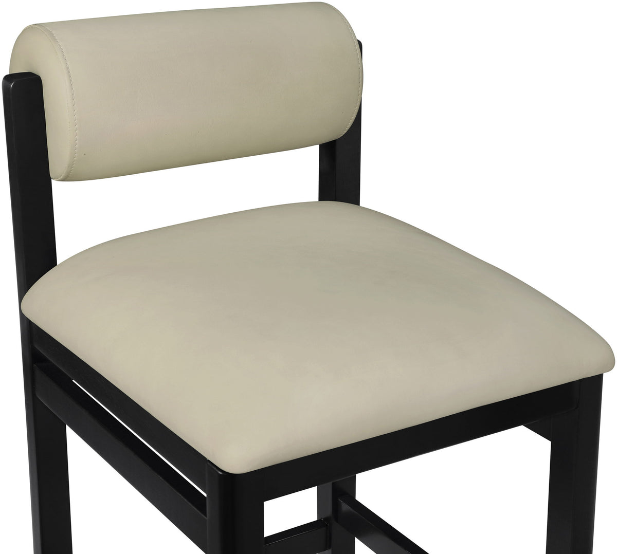 Roundhill - Faux Leather Counter Stool - Black Frame