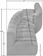 Arc - Boucle Fabric 4 Piece Sofa